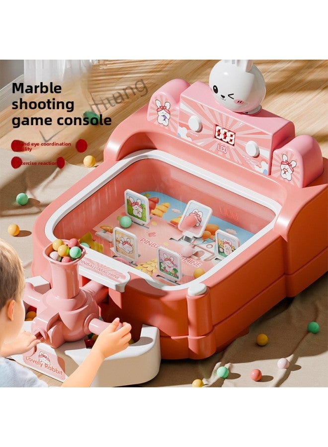 25 children playing marbles game machine concentration training parent-child interactive desktop marbles shooting game
